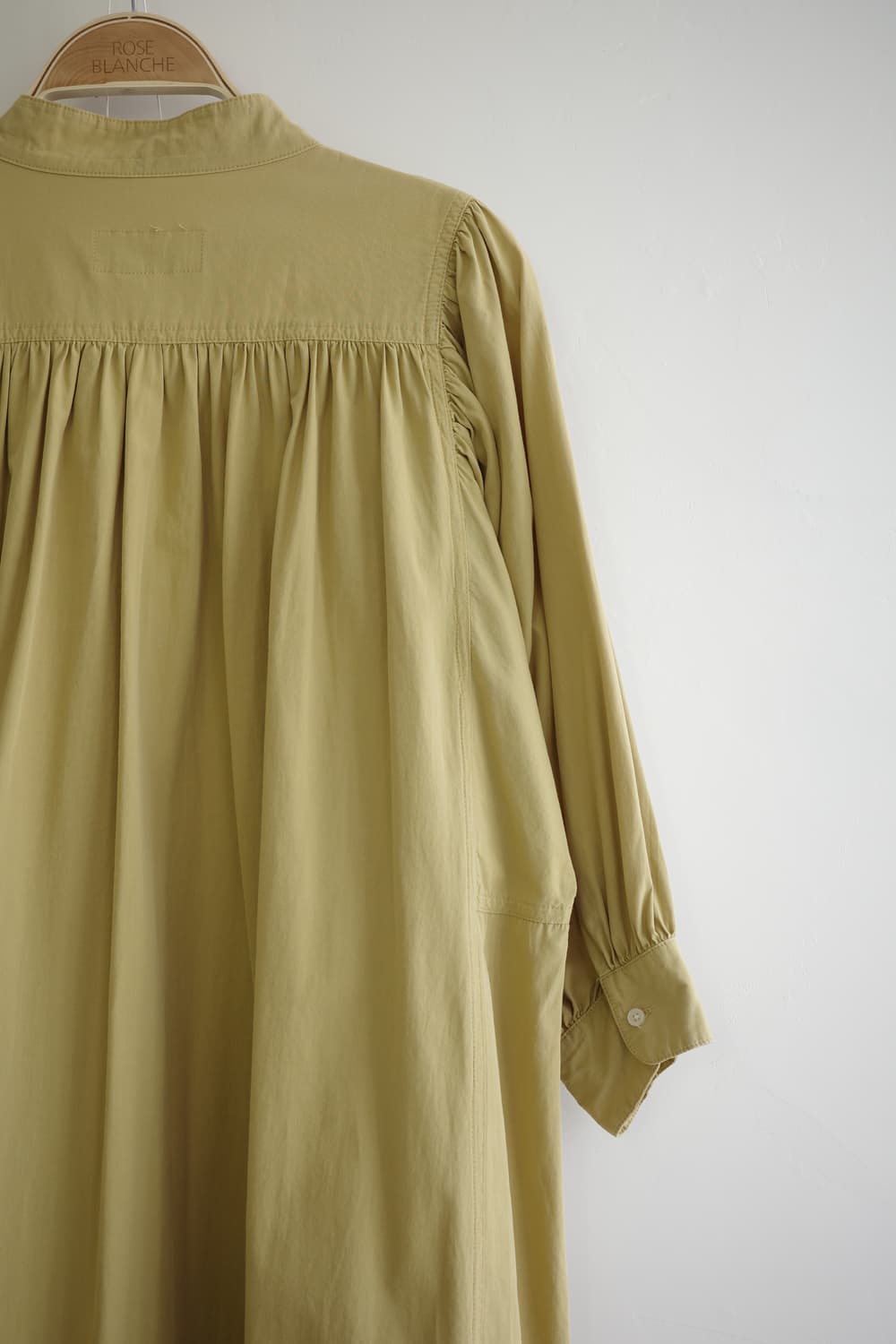 LAKOLE 겨자색 셔츠형 롱 원피스 상품이미지6