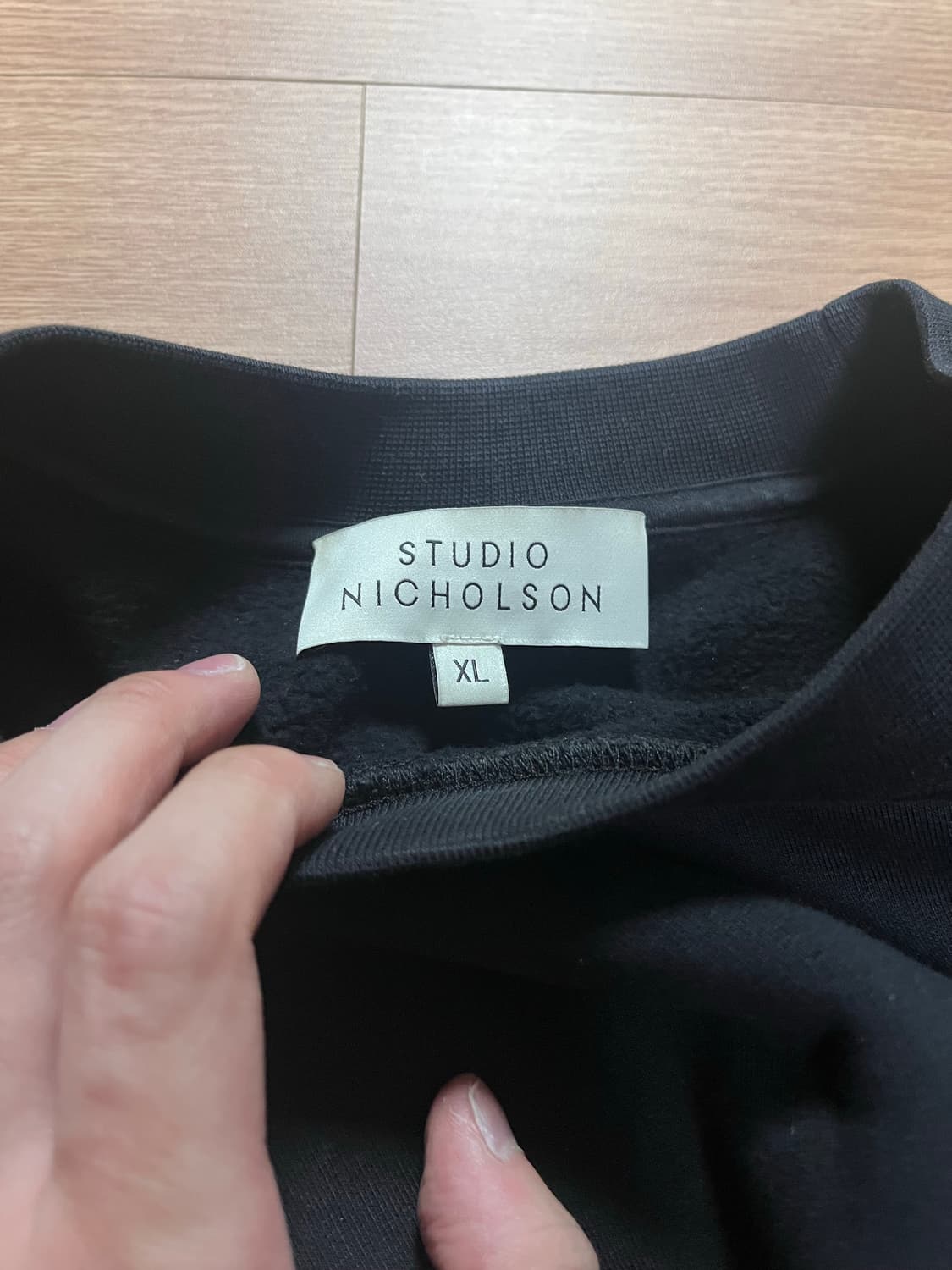 스튜디오니콜슨 오버사이즈 맨투맨 블랙 XL 상품이미지3