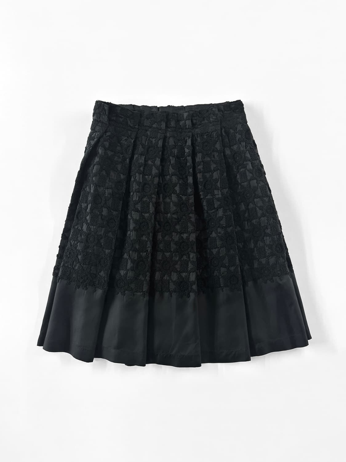 2001 AD 트리콧 꼼데 가르송 플로럴 레이스 플리츠 스커트 상품이미지1