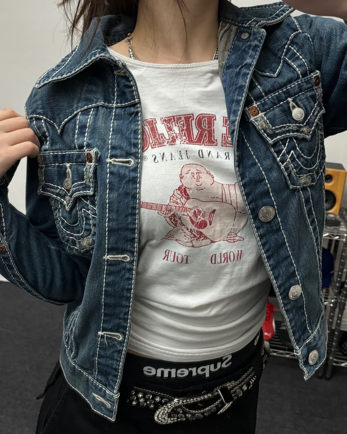 트루릴리젼 Y2K 데님 트러커 자켓 상품이미지1