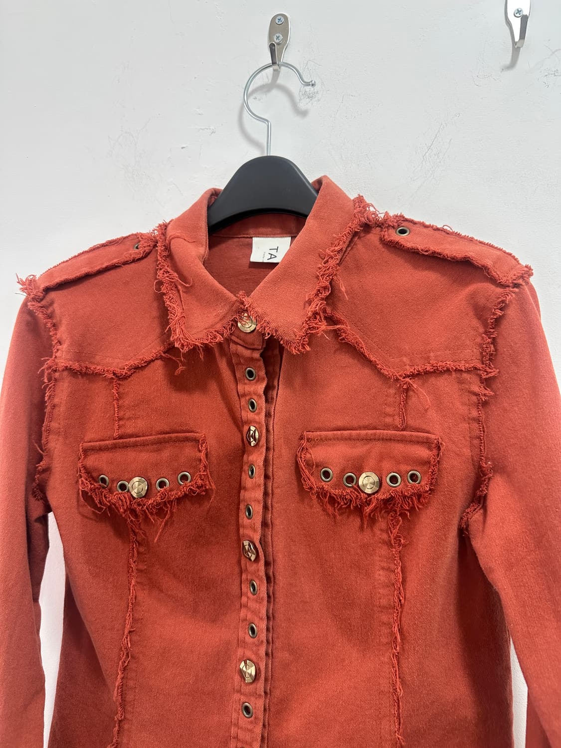 Fringe eyelet detail shirts  상품이미지5