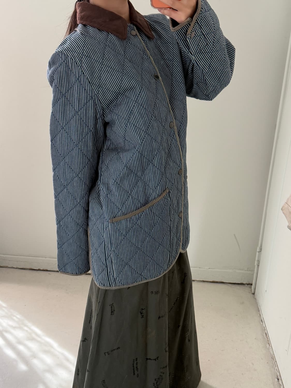 일본빈티지 BAFFY 히코리 퀄팅자켓 상품이미지3