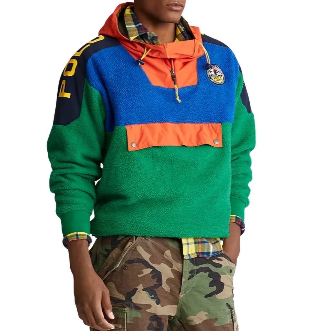 폴로컨트리 컬러블록 플리스 풀오버 xl (free) rrl 상품이미지2