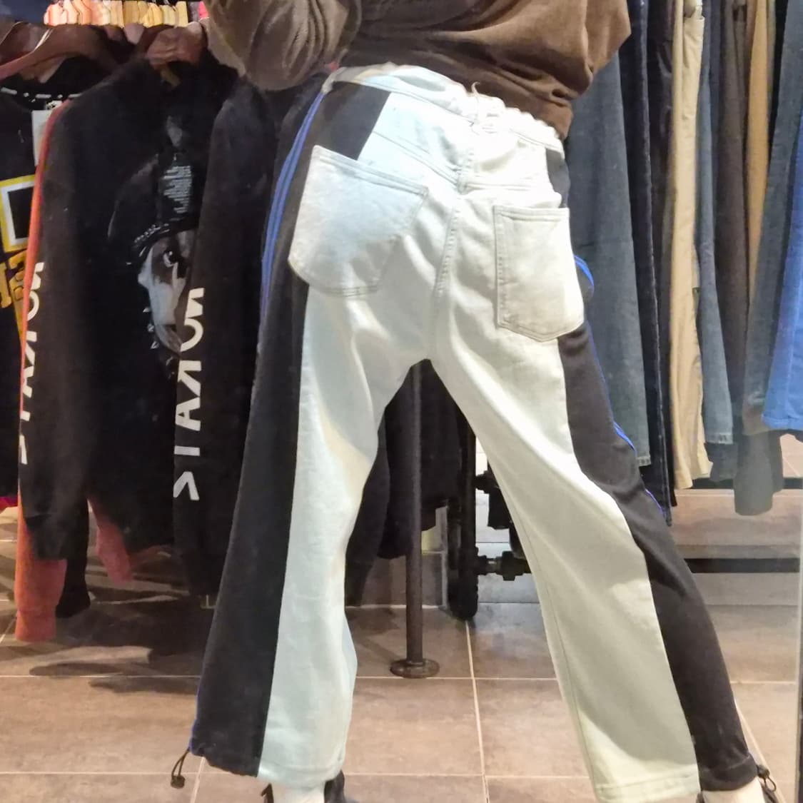 [NO.9] 데님 아디다스 트레이닝 믹스 팬츠 상품이미지5