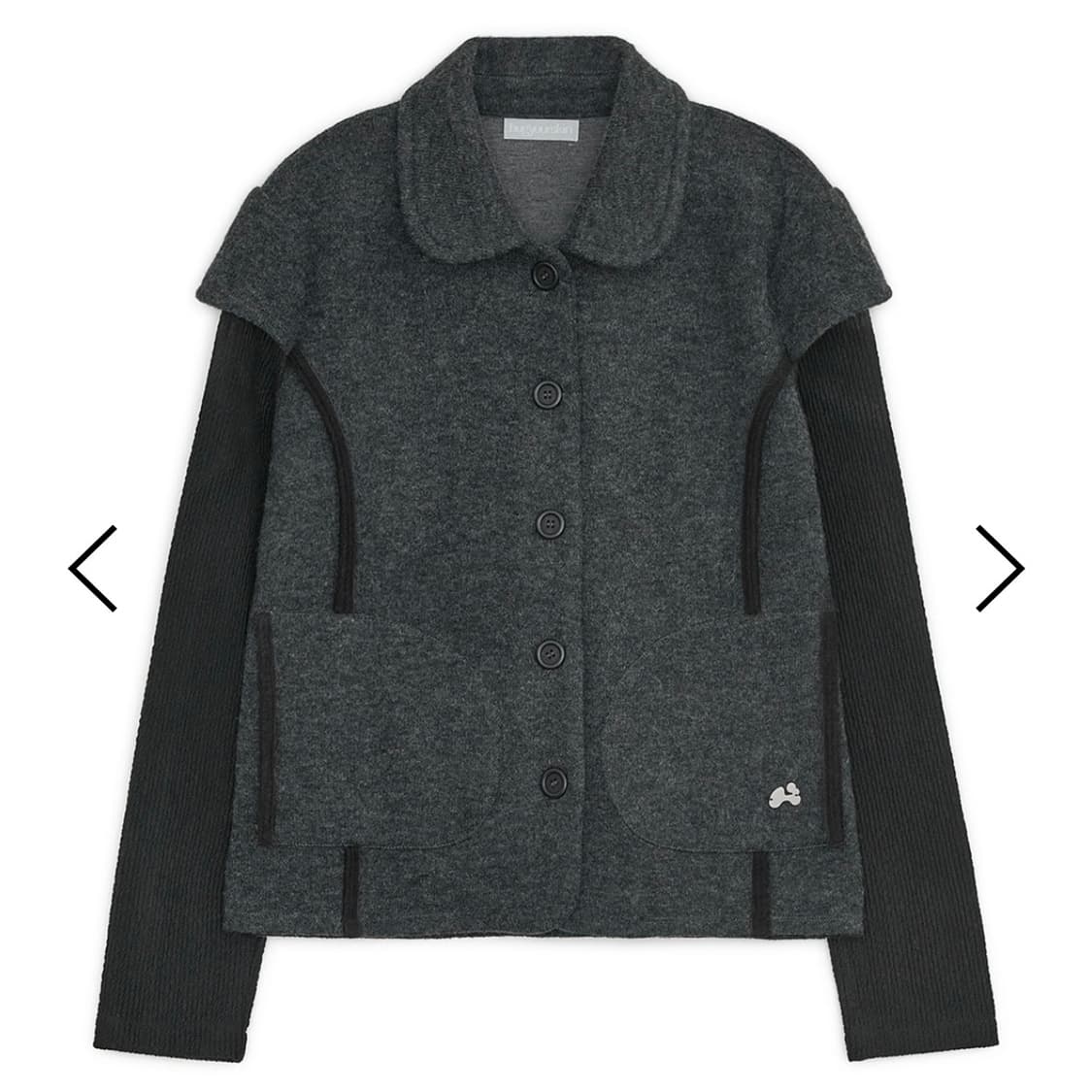 허그유어스킨 라운드 카라 니트 자켓 상품이미지1