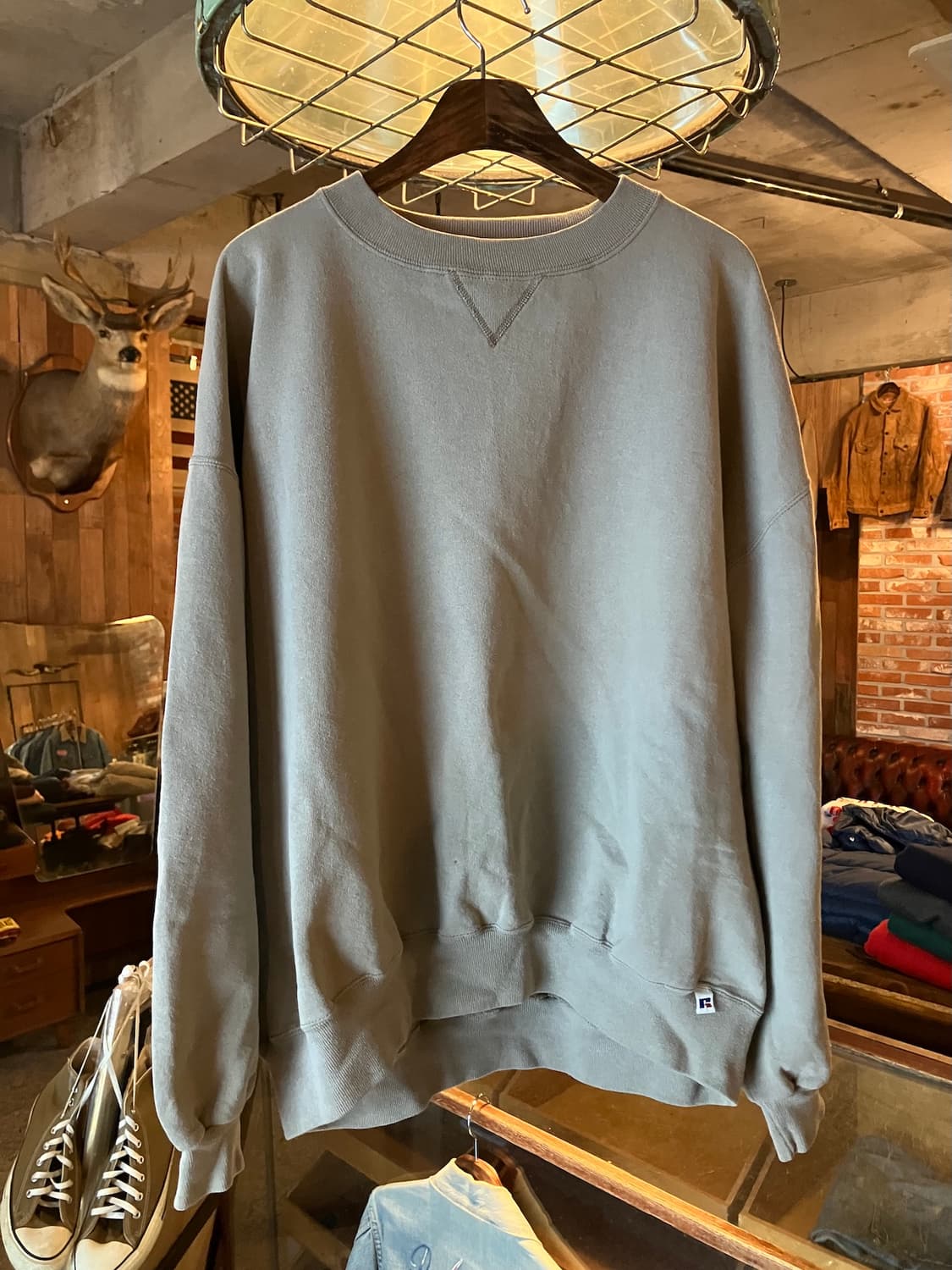 90s USA 빈티지 러셀 플레인 스웻 셔츠 맨투맨 상품이미지2