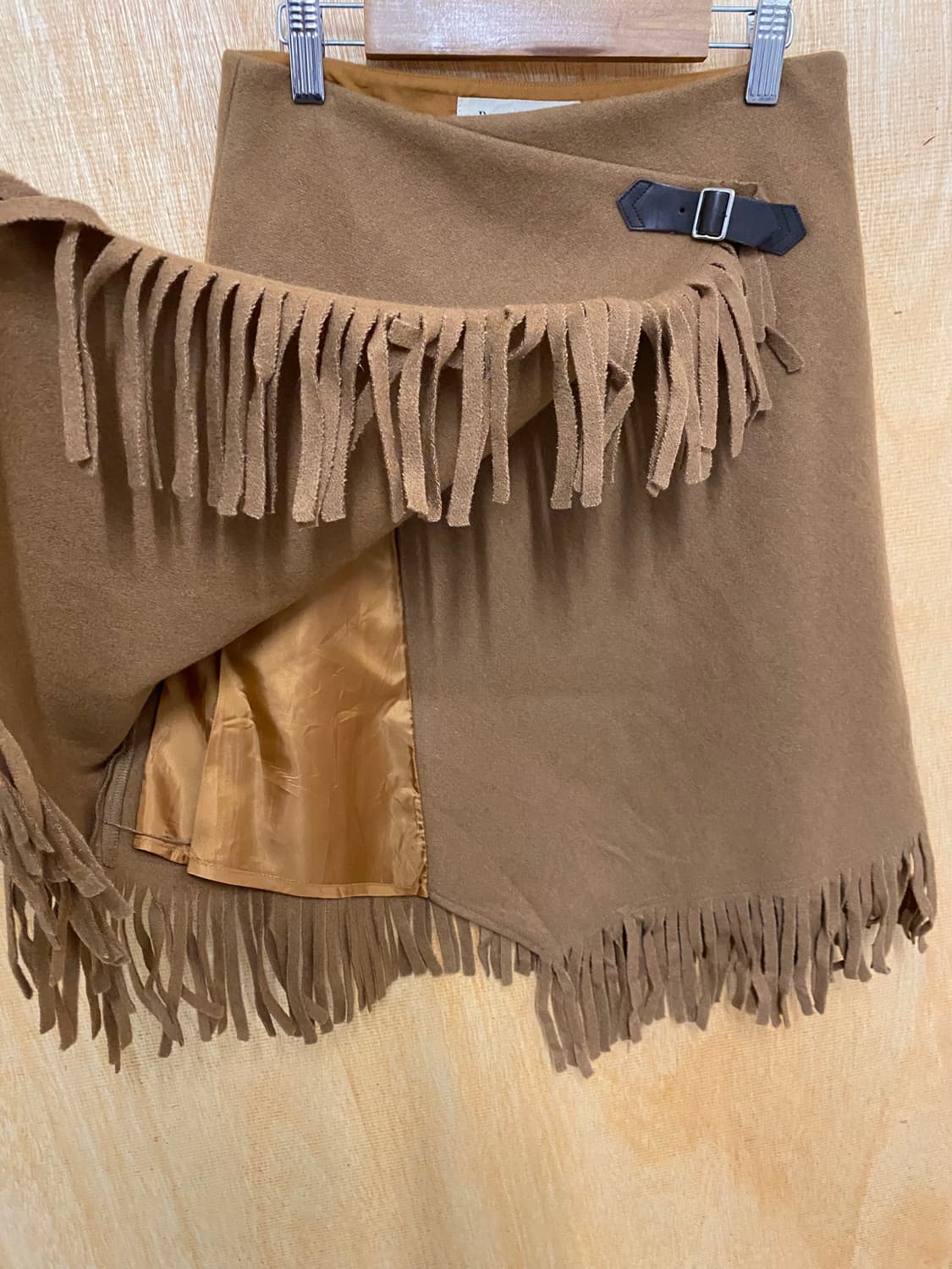 RAY BEAMS fringe wool skirt 프린지 울 랩 스커트 상품이미지4