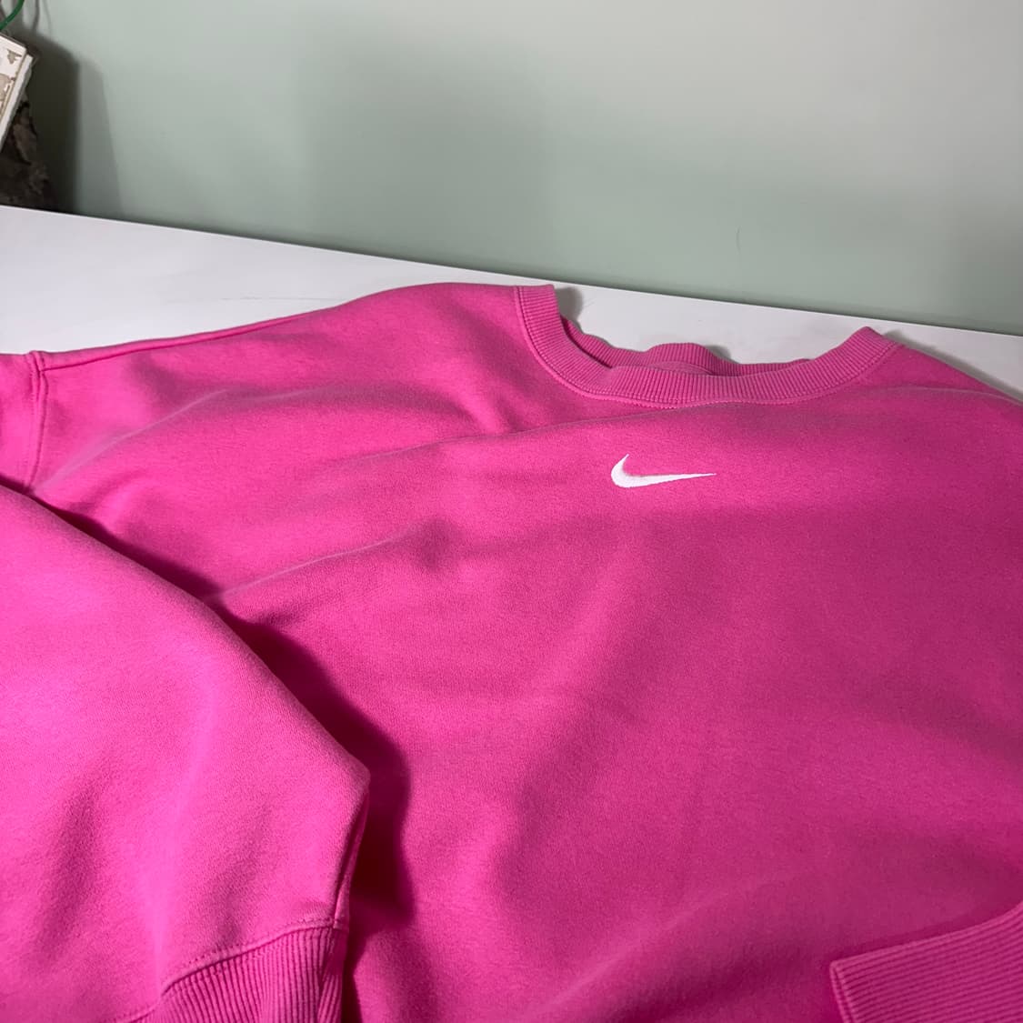 우먼XL-XXL 나이키 USA 스우시로고 가오리오버핏 코튼 맨투맨 상품이미지1