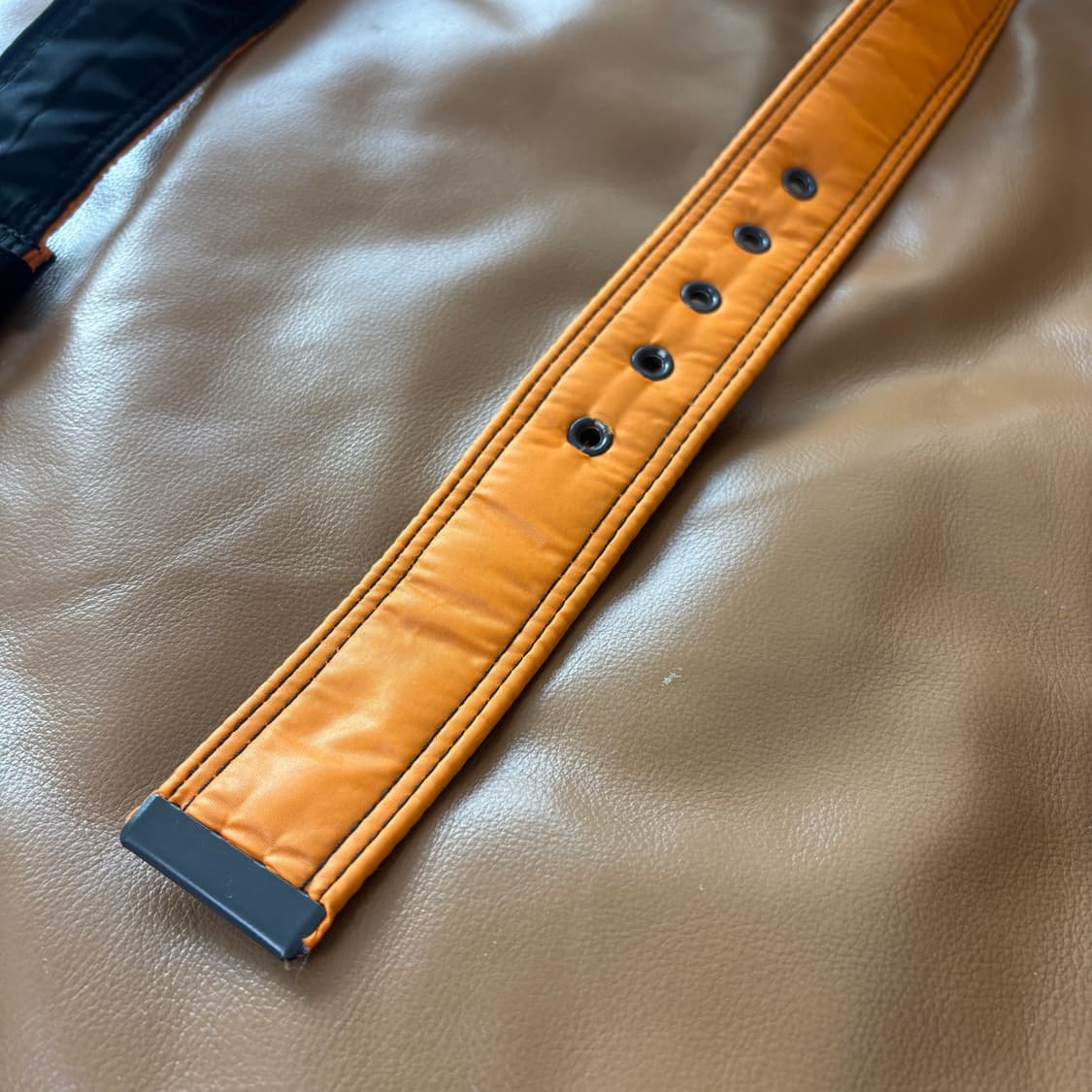 PORTER BEAMS 포터 빔즈 콜라보 탱커 벨트 블랙 오렌지 상품이미지9