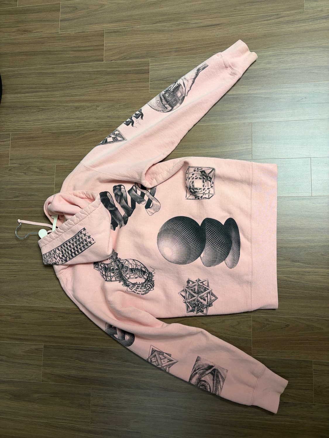 슈프림 후드티 핑크 상품이미지1