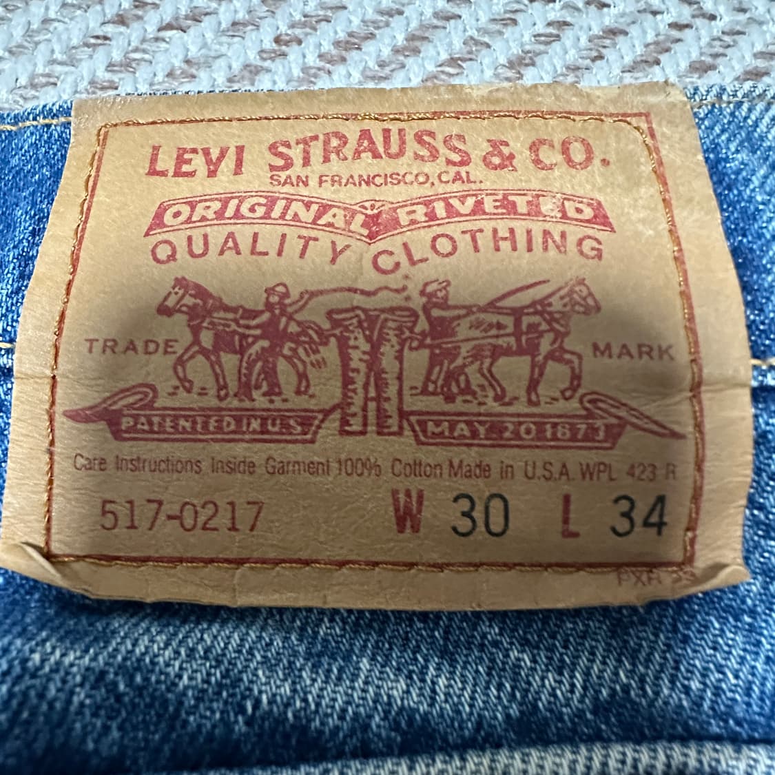 LEVI'S 517 90's usa made denim jeans 상품이미지3