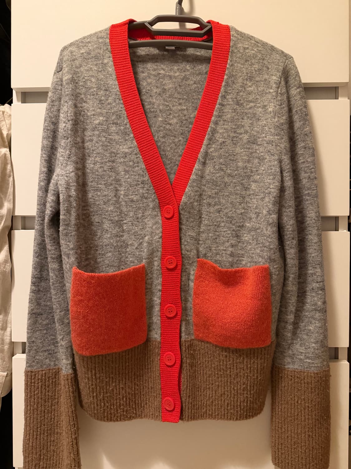 COS 코스 배색 가디건 S 상품이미지1