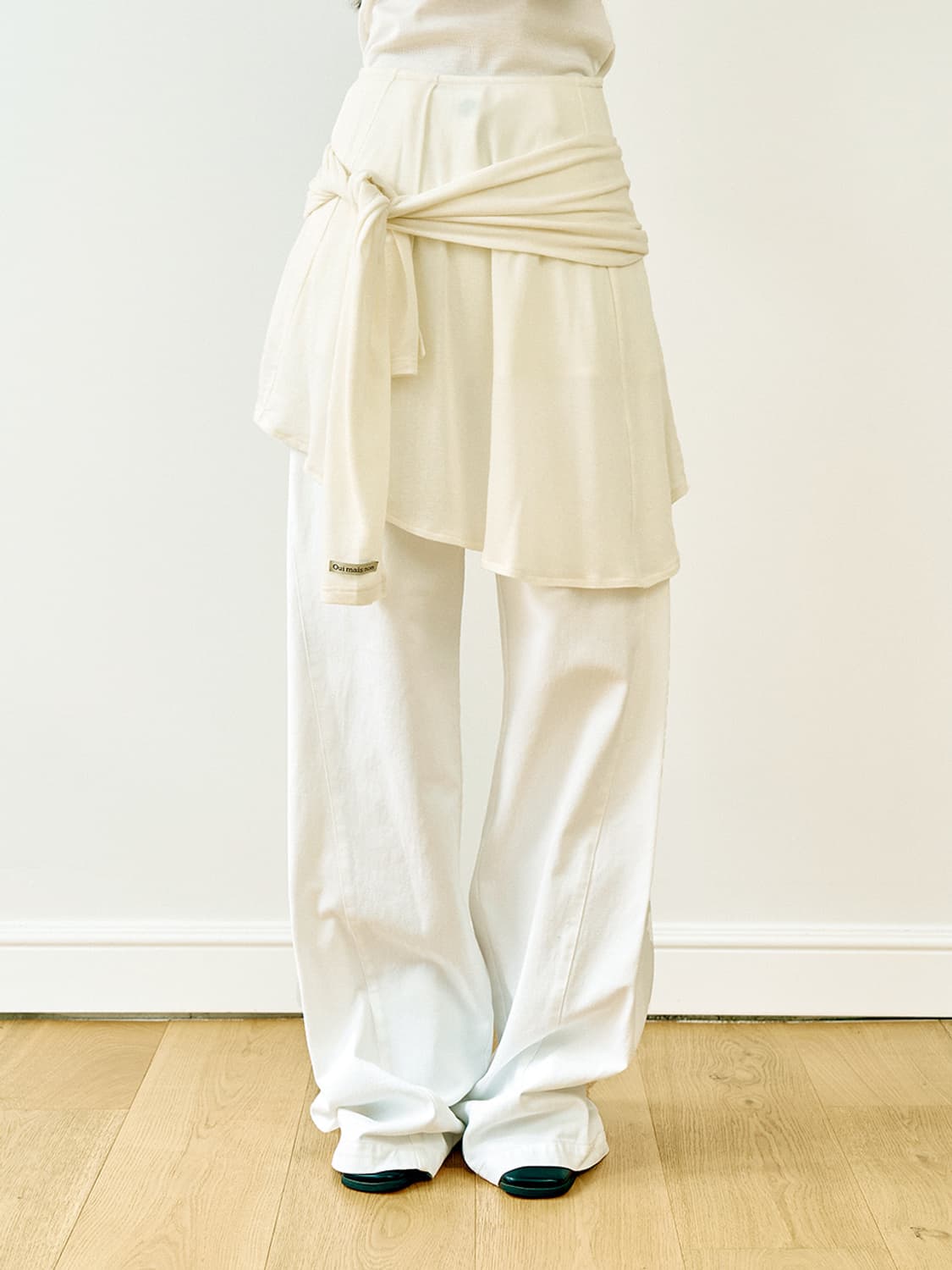 위메농 clair 레이어드 타이 스커트 새상품 상품이미지2