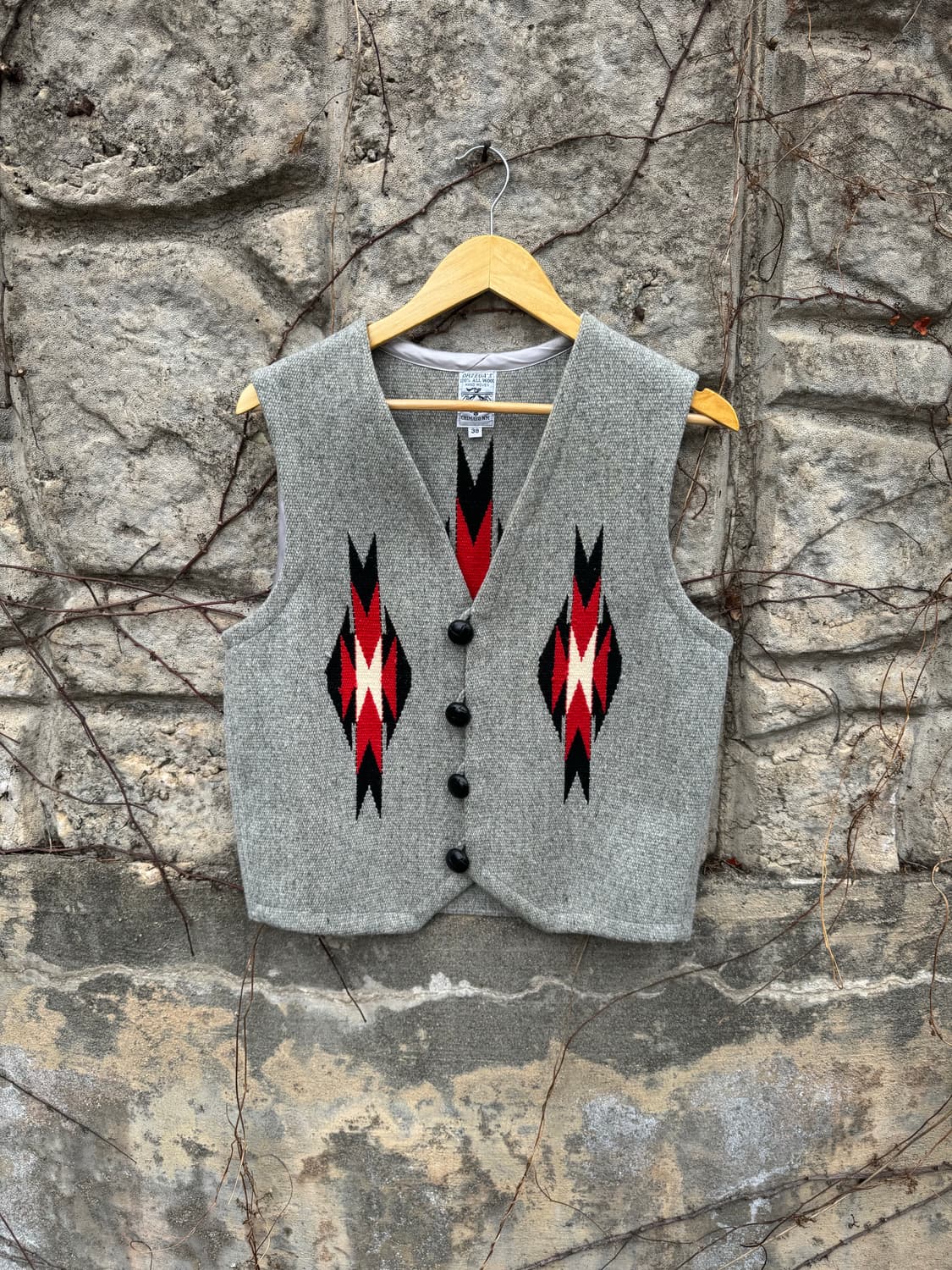 오르테가 핸드 우븐 울 네이티브 웨스턴 치마요 베스트 조끼 상품이미지1