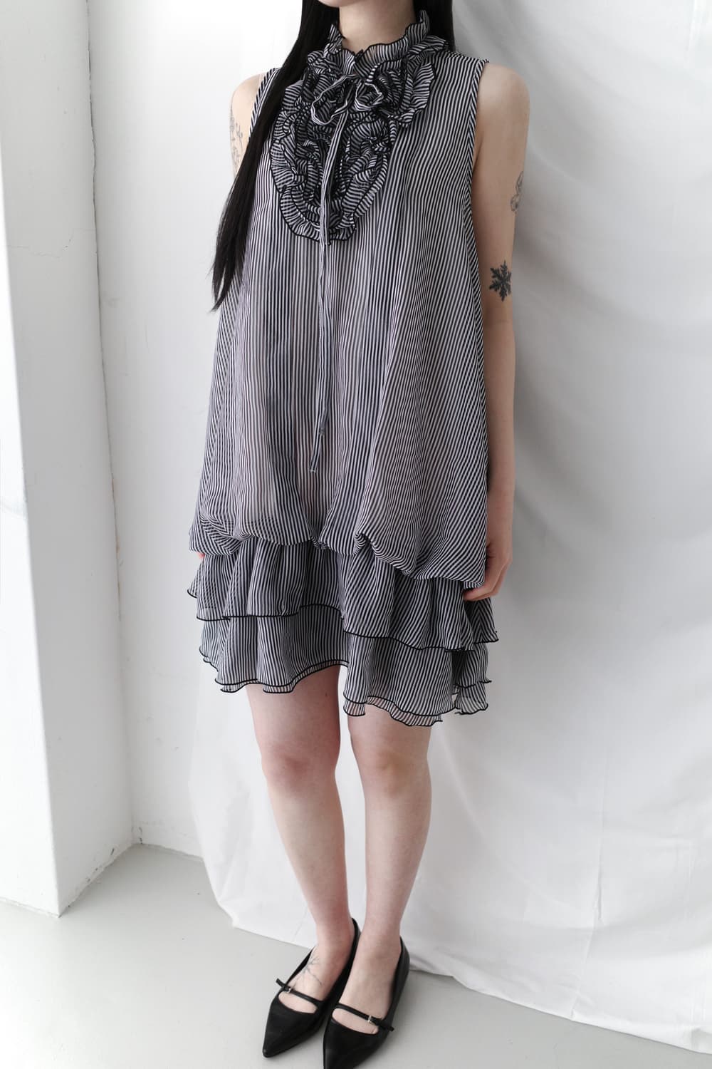 stripe frill sleeveless dress 상품이미지8