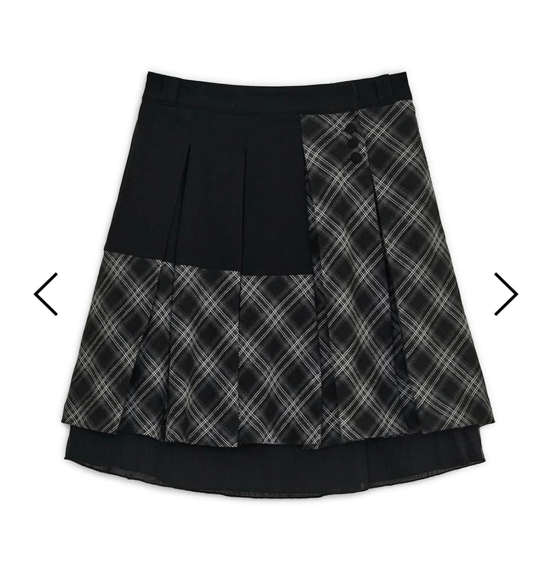 허그유어스킨 체크 미디 스커트 상품이미지1