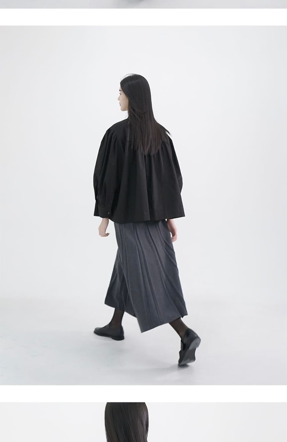 유노이아 몰리 셔츠 블라우스 블랙 상품이미지3