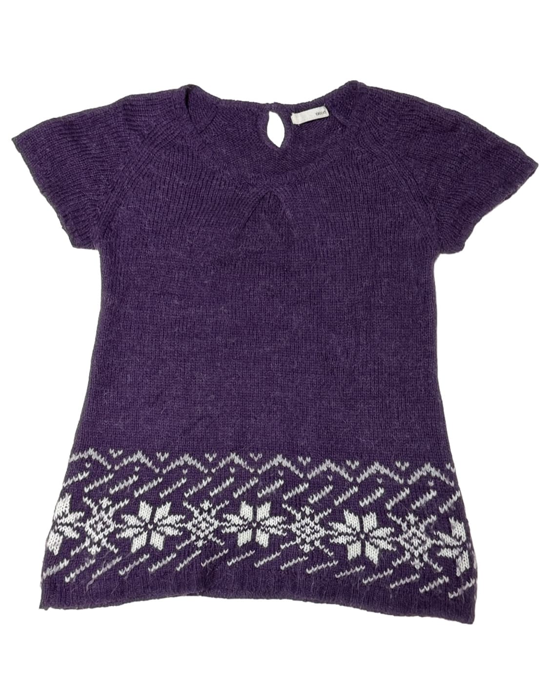 exocet 폴라포맛 눈꽃 반팔 니트 상품이미지3