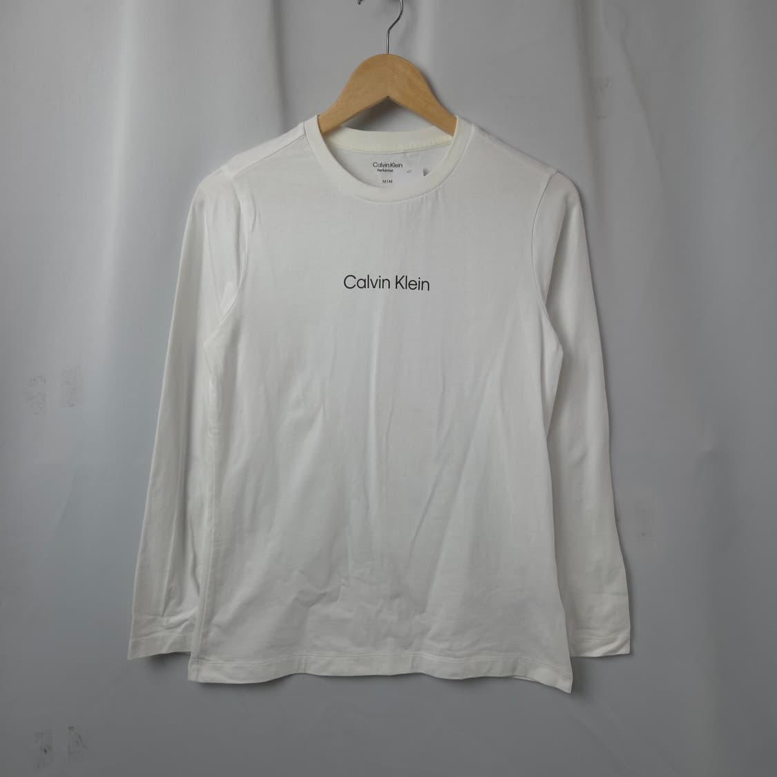 여S-M 캘빈클라인 베이직 흰색 긴팔 셔츠 상품이미지1