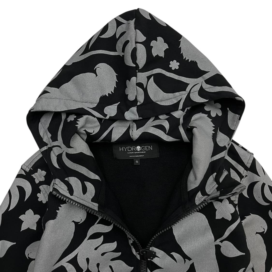 하이드로겐 패턴 블랙 후드집업 S 상품이미지6