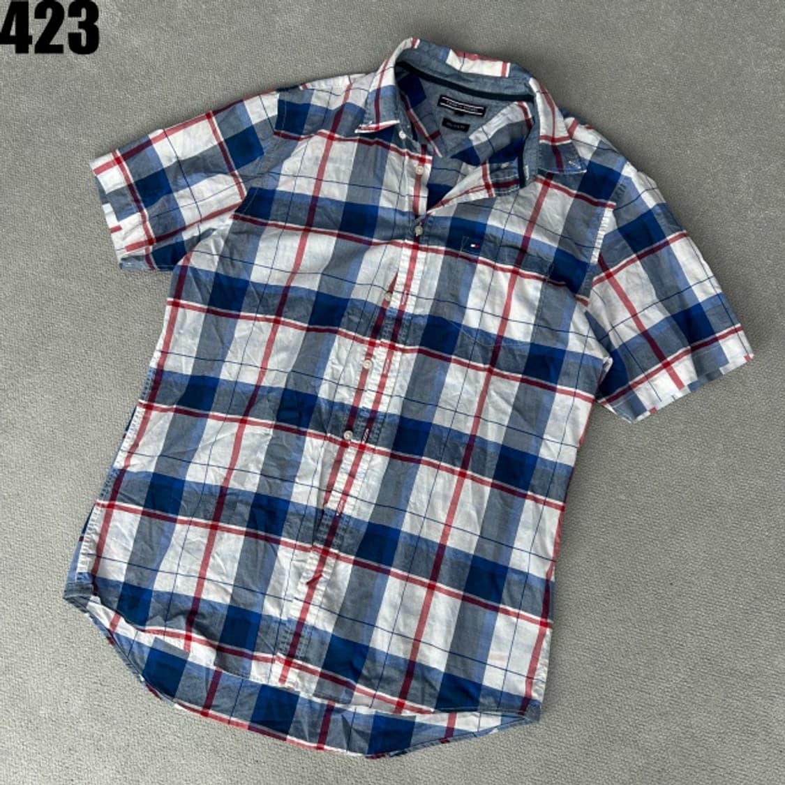 타미힐피거 체크 반팔 셔츠 100 상품이미지1