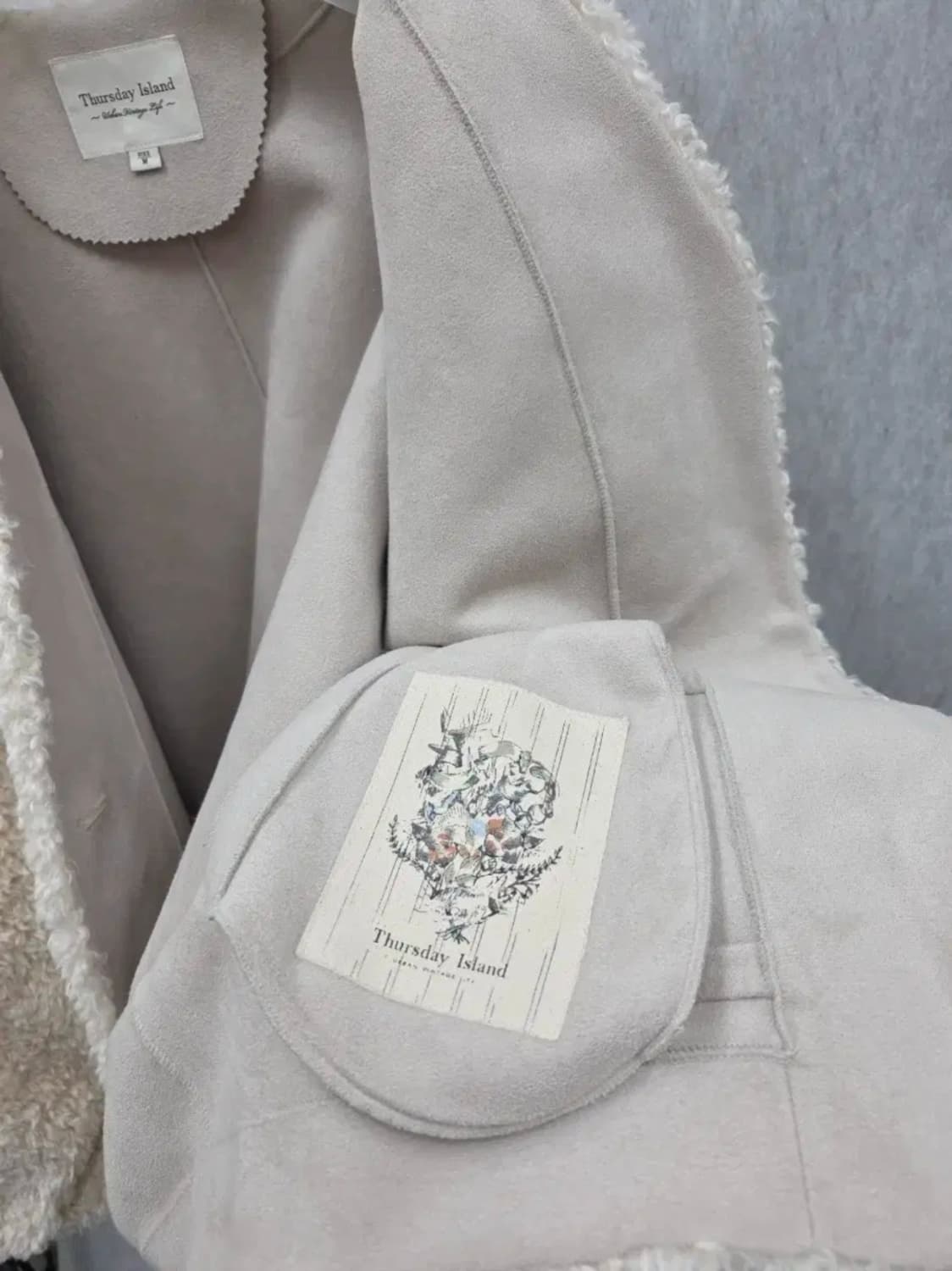 여성 M 써스데이아일랜드 무스탕 자켓 상품이미지8