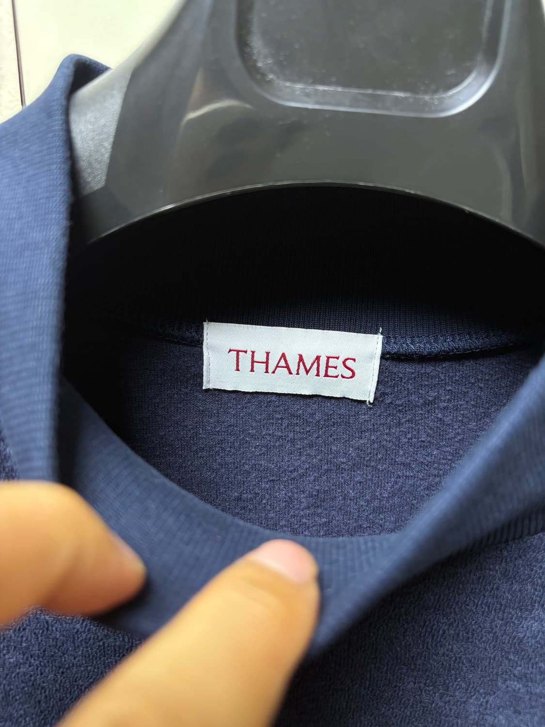 [XL] Thames 탬즈 테리 터틀넥 navy 상품이미지6