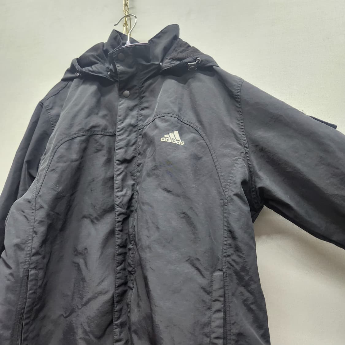 아디다스 로고 사이드 포켓 스트링 후드바람막이100(L) 상품이미지3