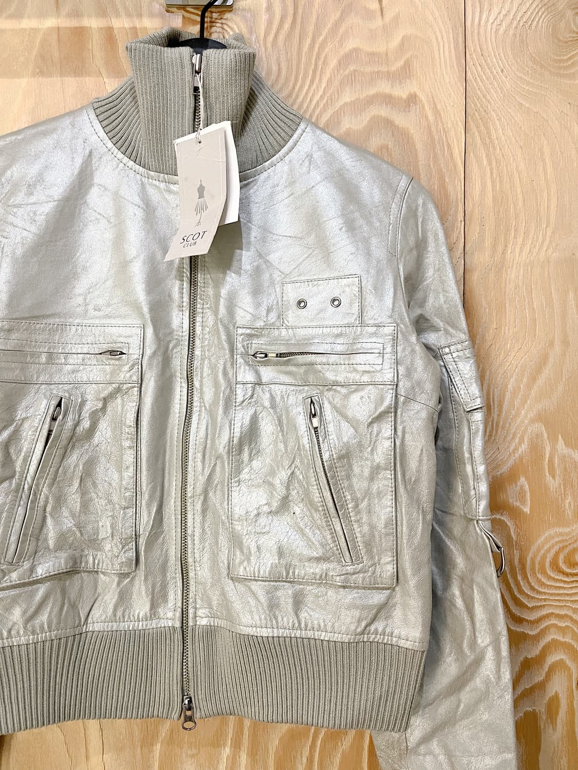 Scot Club 90's 메탈릭 레더 자켓 상품이미지4
