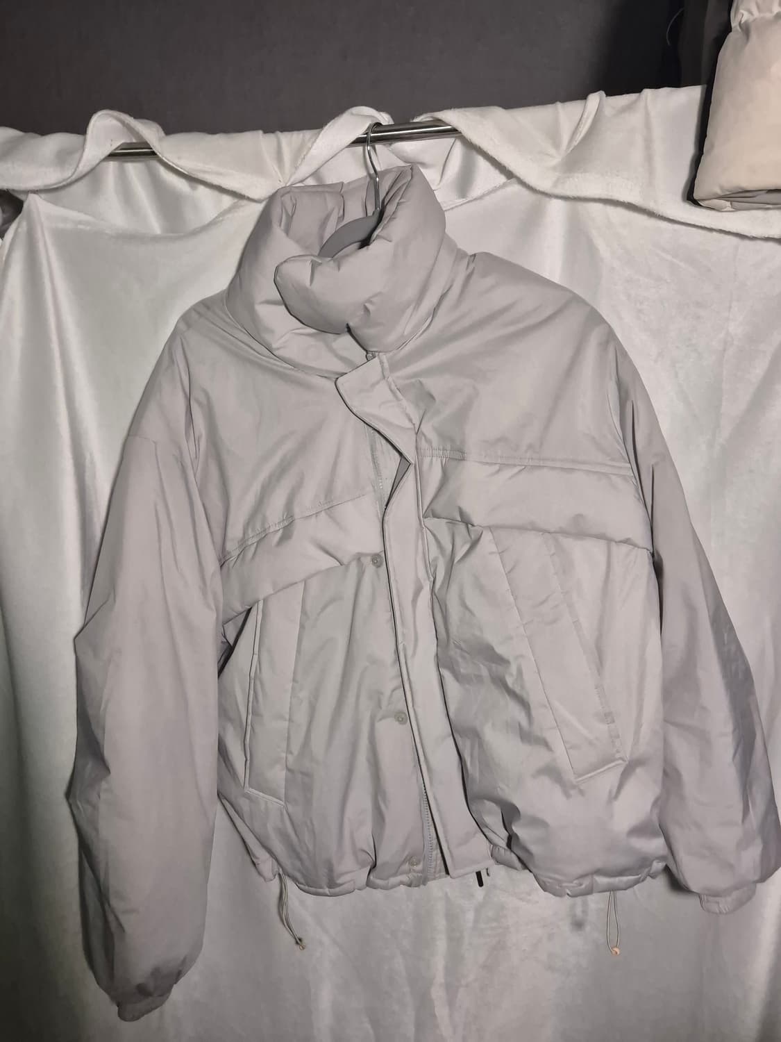 코드그라피 몬스터 숏패딩 그레이 M 사이즈 상품이미지3