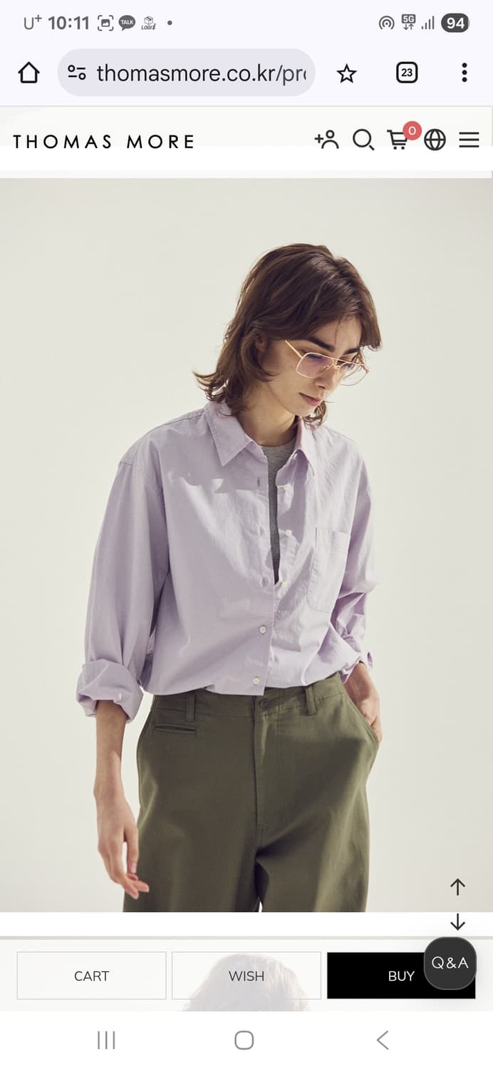 [세제품] 토마스모어 페이퍼 셔츠 L 상품이미지3