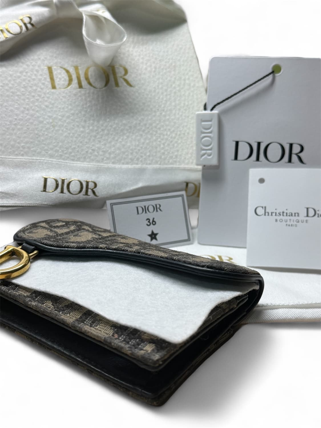 [급처 / 풀구성] 디올 오블리크 새들 플랩 여성 카드지갑 상품이미지4