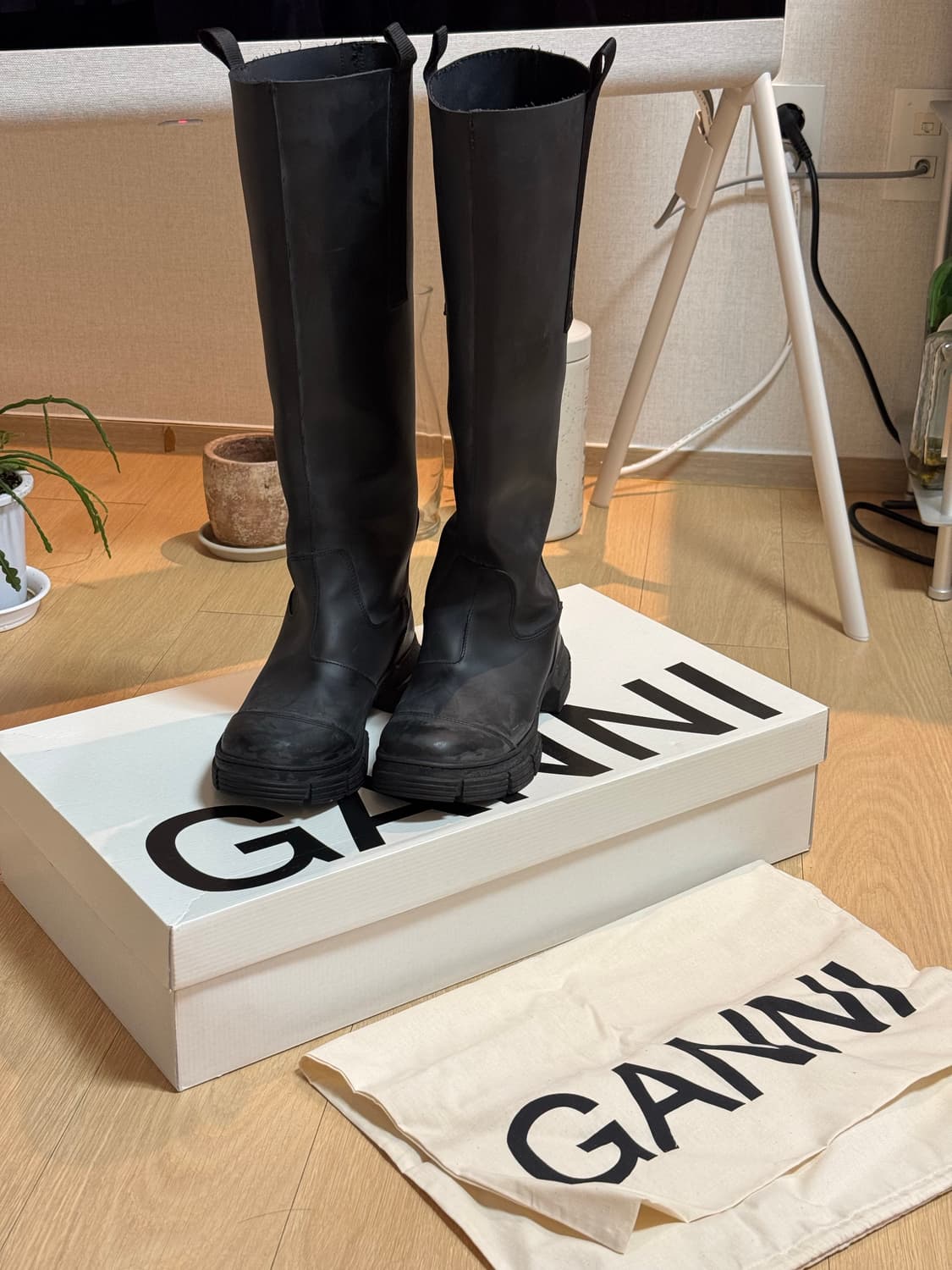 [38] 가니 컨트리 러버 하이 부츠 블랙 상품이미지1