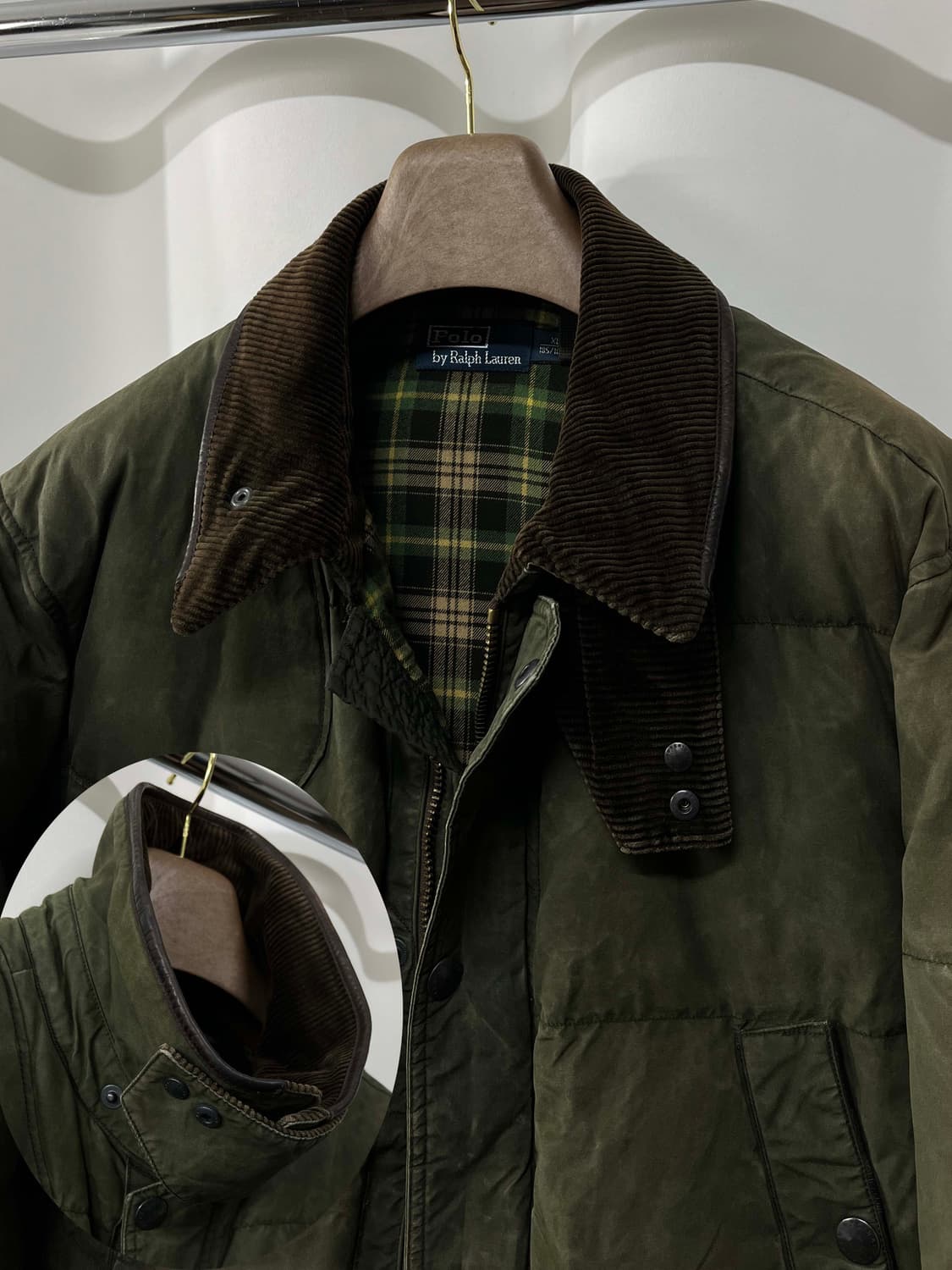 폴로 랄프로렌 코듀로이 왁스드 모호크 필드 헌팅 다운자켓 상품이미지6