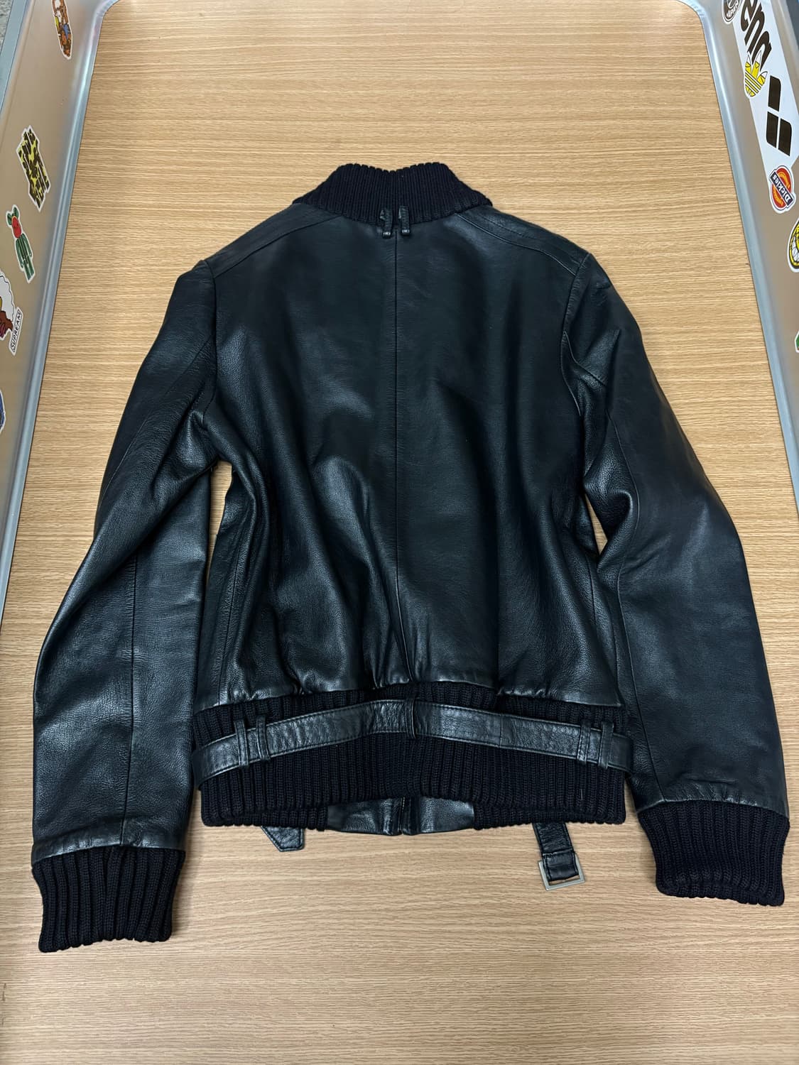 ASAP  하이넥 블랙 래더자켓 상품이미지4