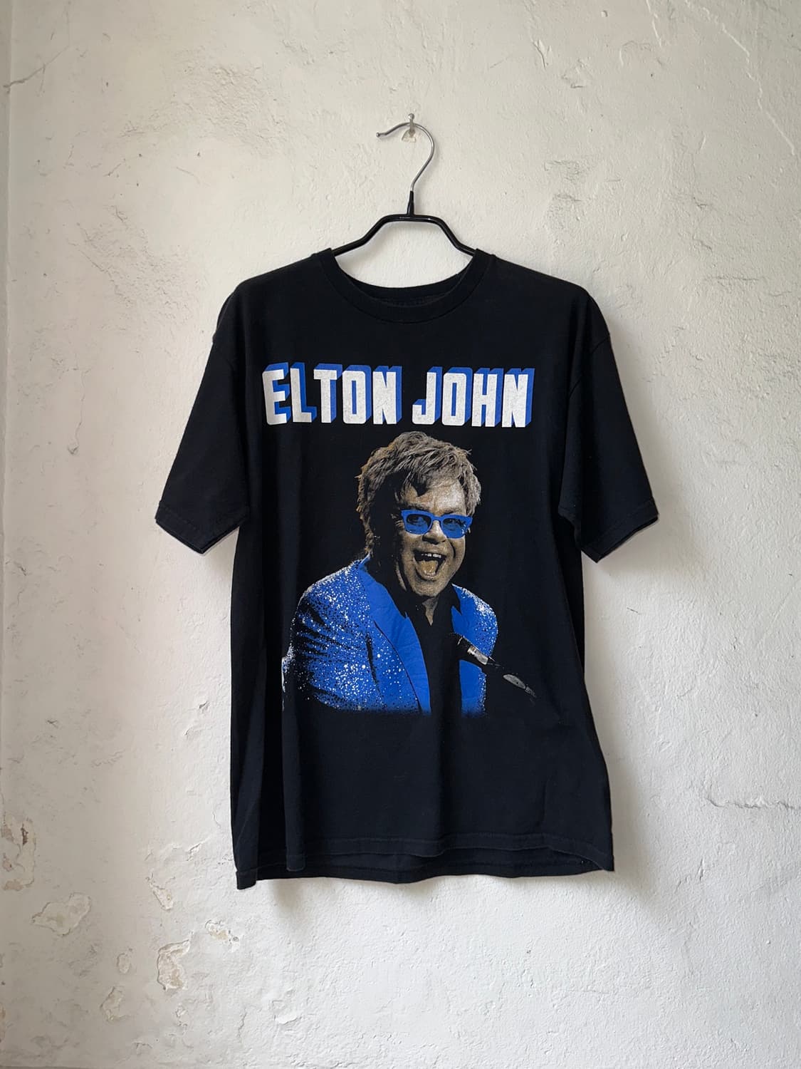 [M]Elton john 엘튼존 블랙 반팔티셔츠 상품이미지1
