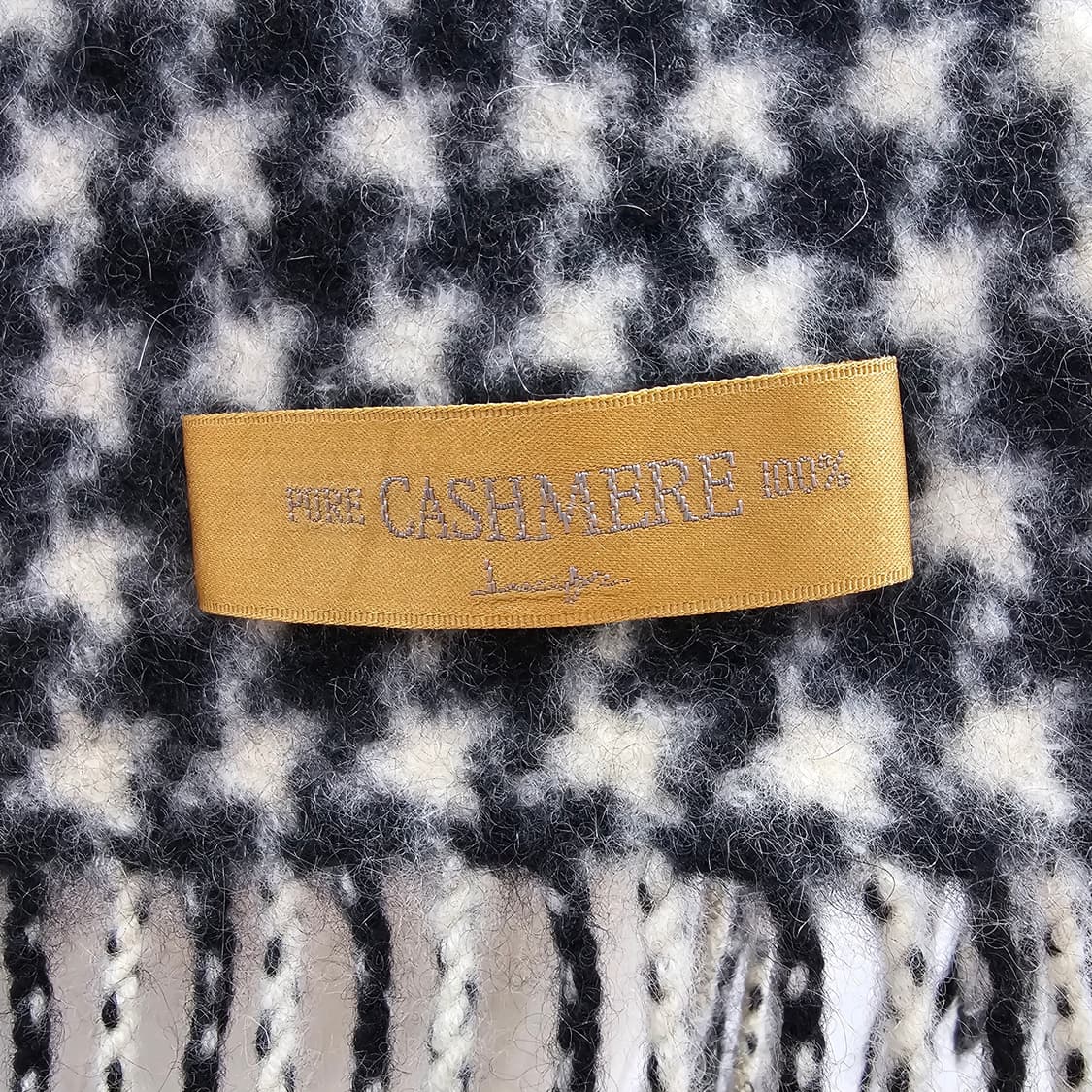 캐시미어 100% 하운드 체크 머플러 남녀공용  상품이미지6