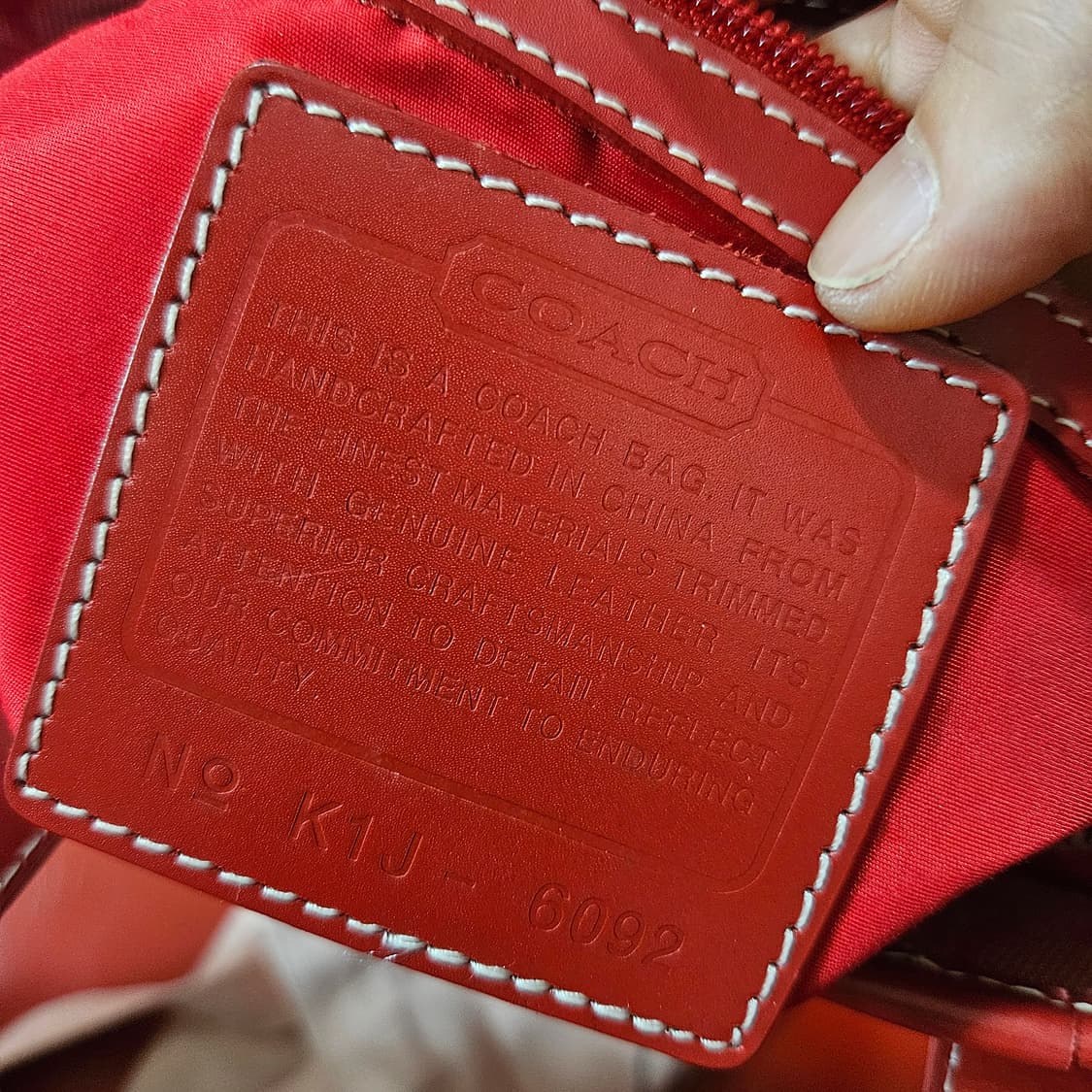 코치(Coach) 자가드 가죽 토트백  상품이미지10