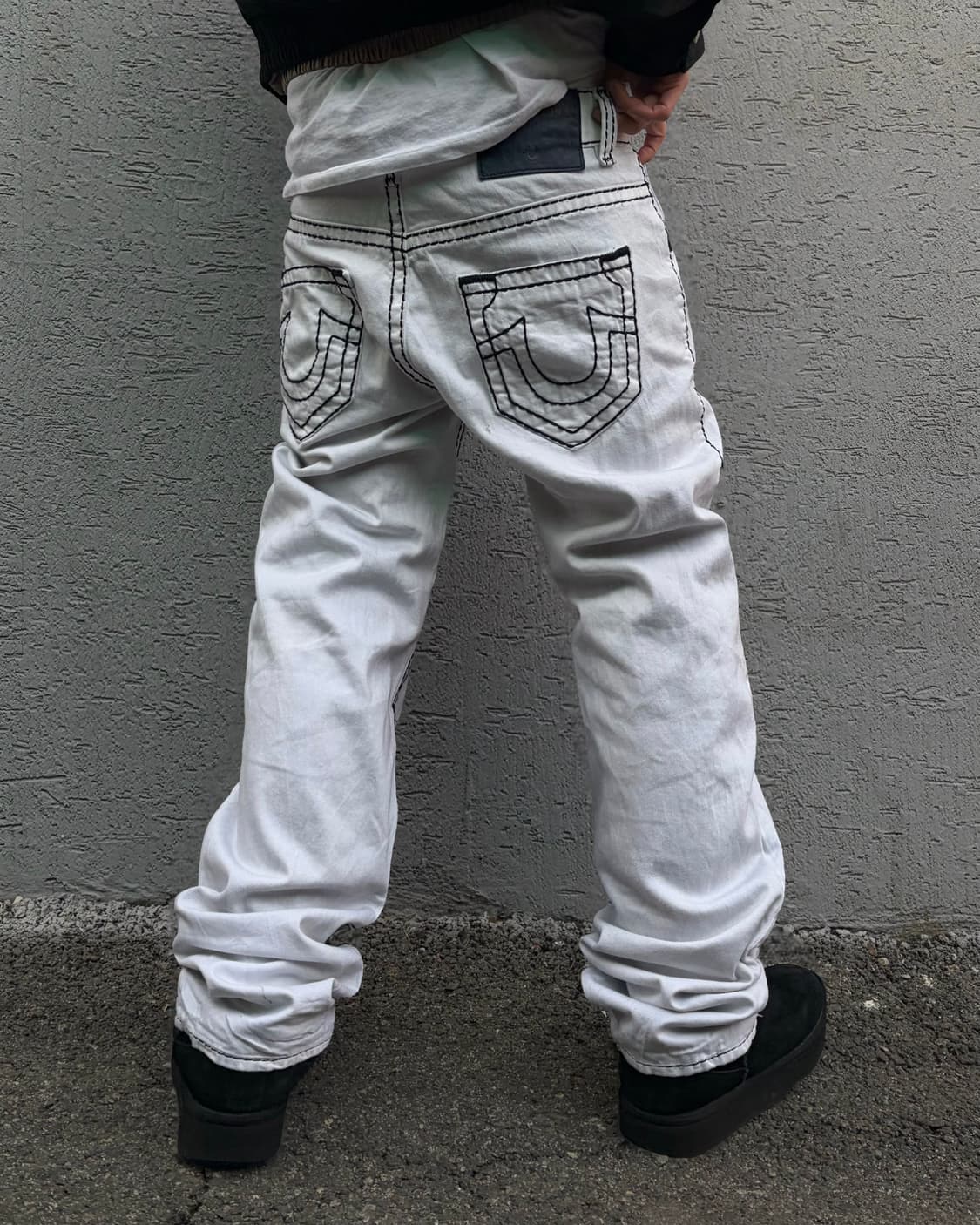 90s TRUERELIGION white stitch SUPER T pa 상품이미지1