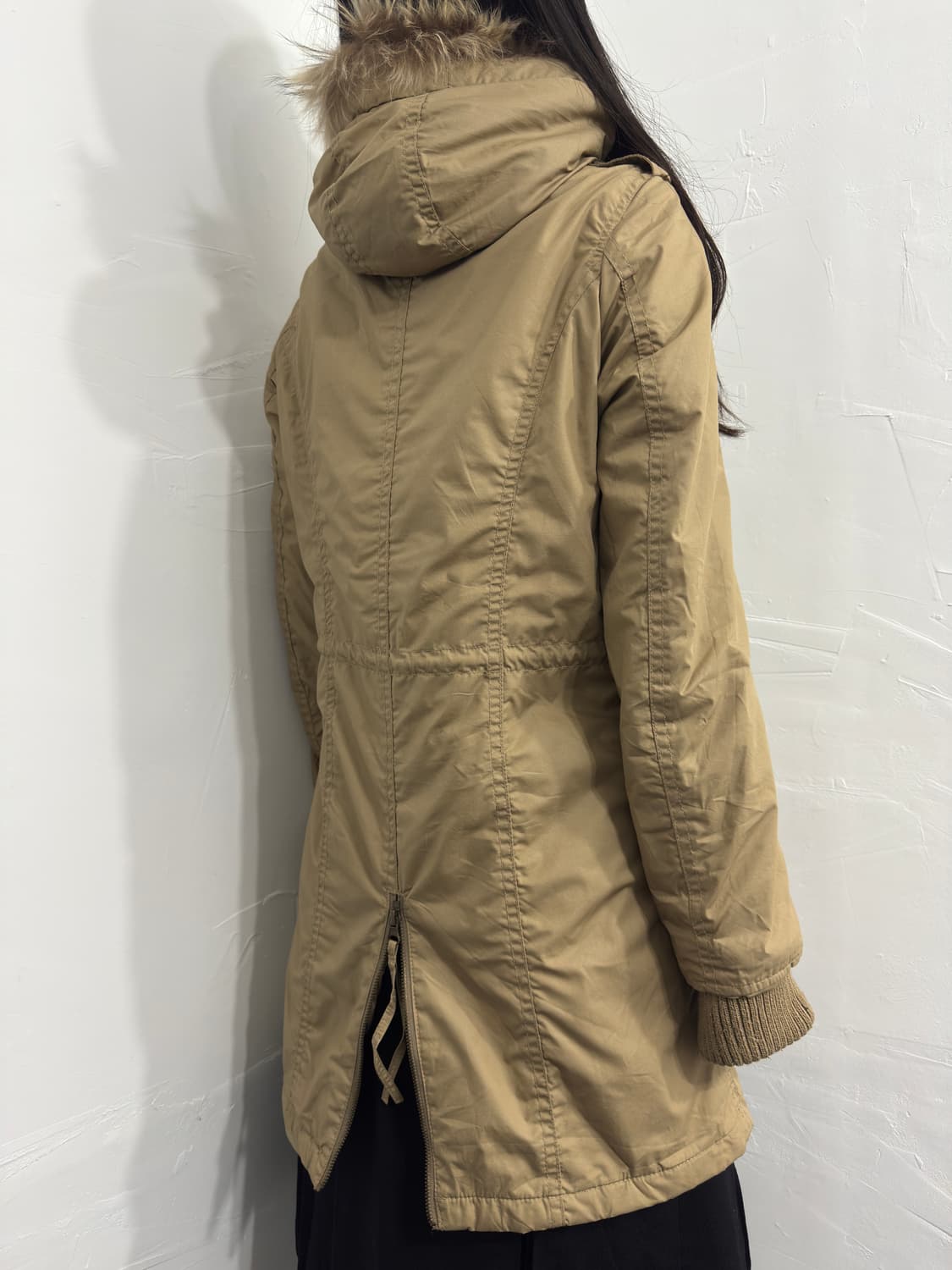 backnumber beige fur hood twoway jacket 상품이미지6
