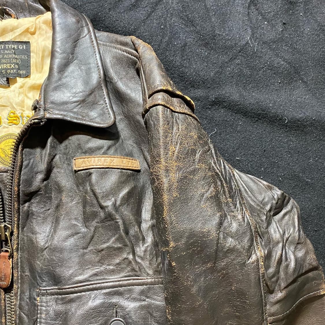 아비렉스 A-2 가죽 봄버 자켓 상품이미지3