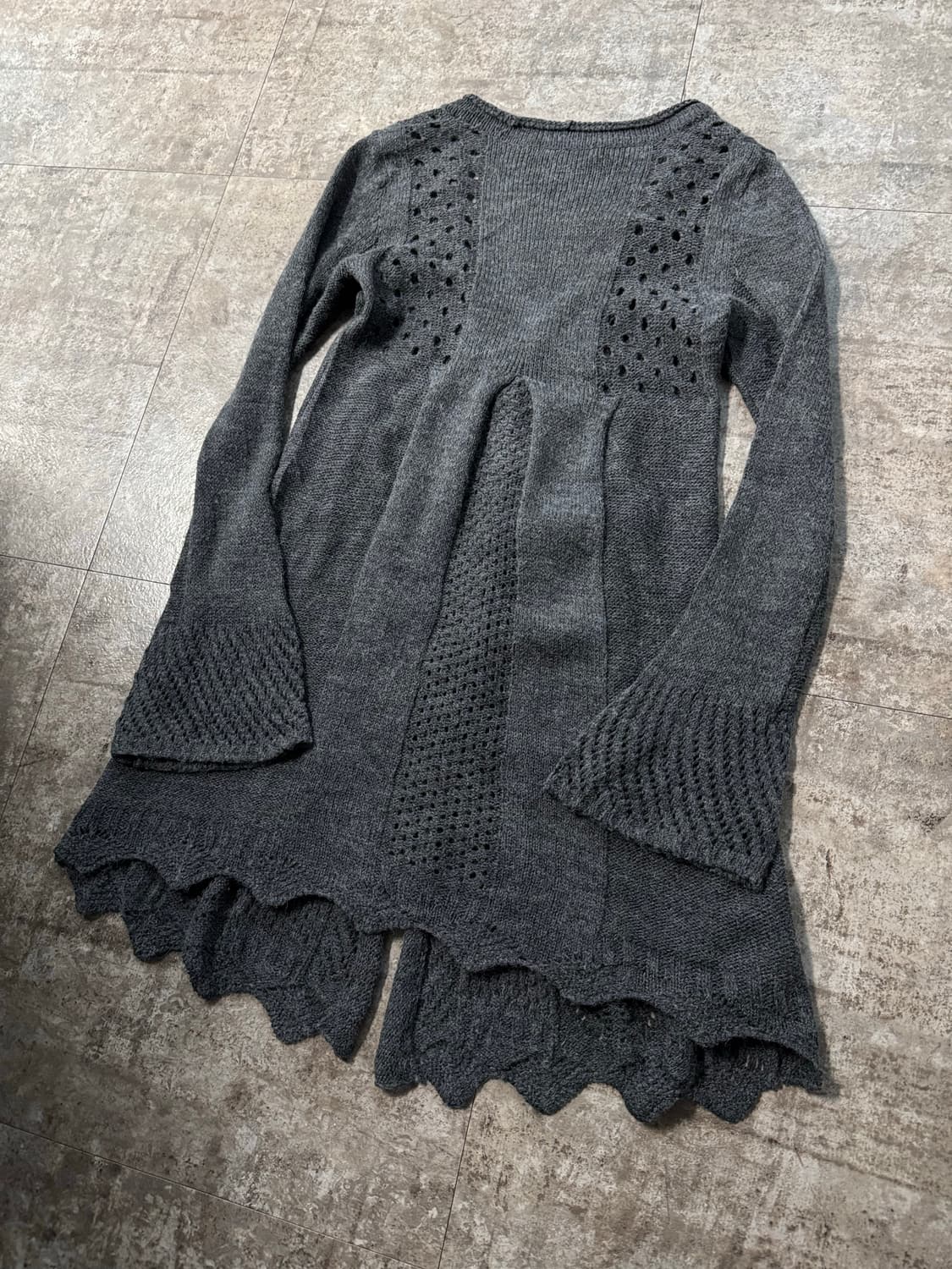 페어리 펀칭 니트 원 버튼 울 가디건 상품이미지9