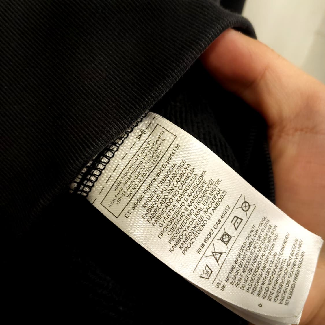 아디다스 오리지널 블랙 빅로고 후드티 상품이미지4