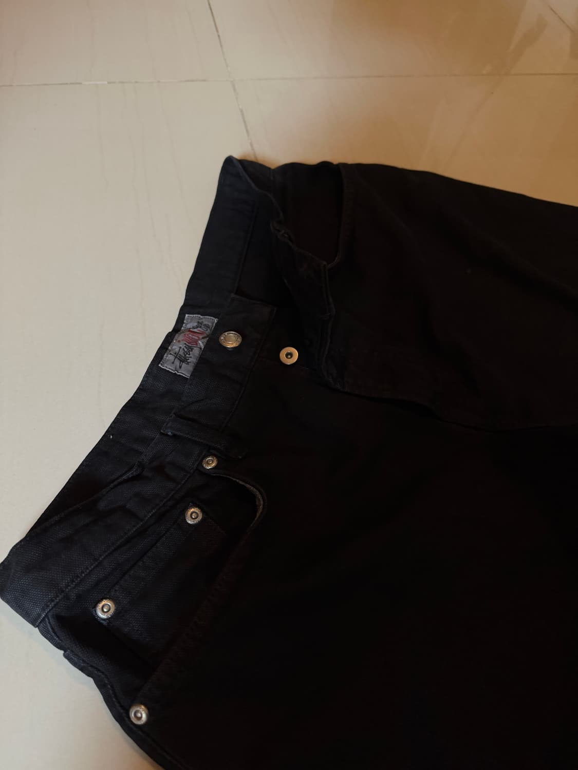 스투시 워시드 캔버스 빅올진 블랙 상품이미지2