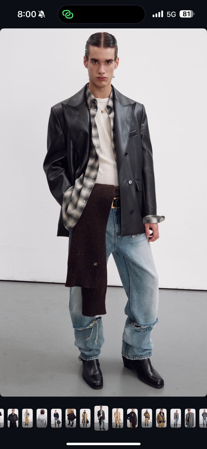 렉토 빅터 레더 블레이저 (L) 상품이미지3