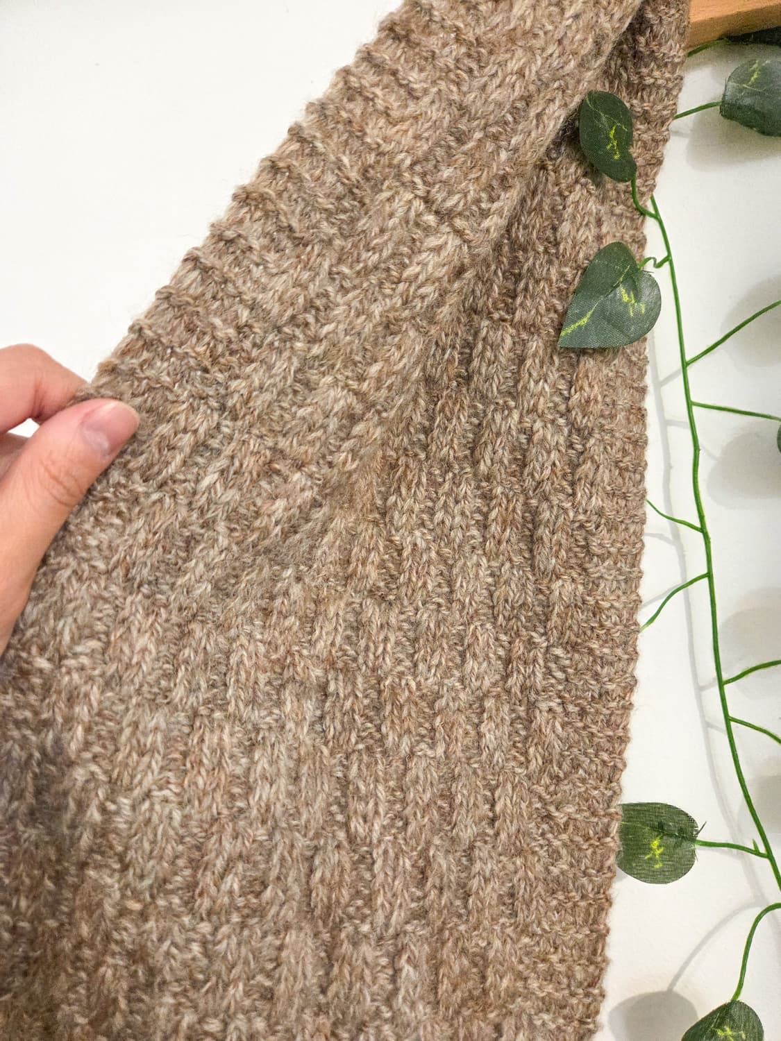 라떼 보카시 니트 머플러 상품이미지3