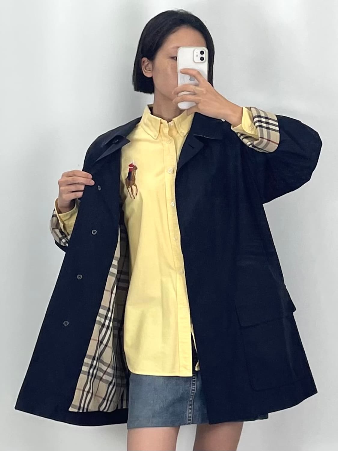  [XL]정품 버버리 런던 블랙 싱글 코트 상품이미지1