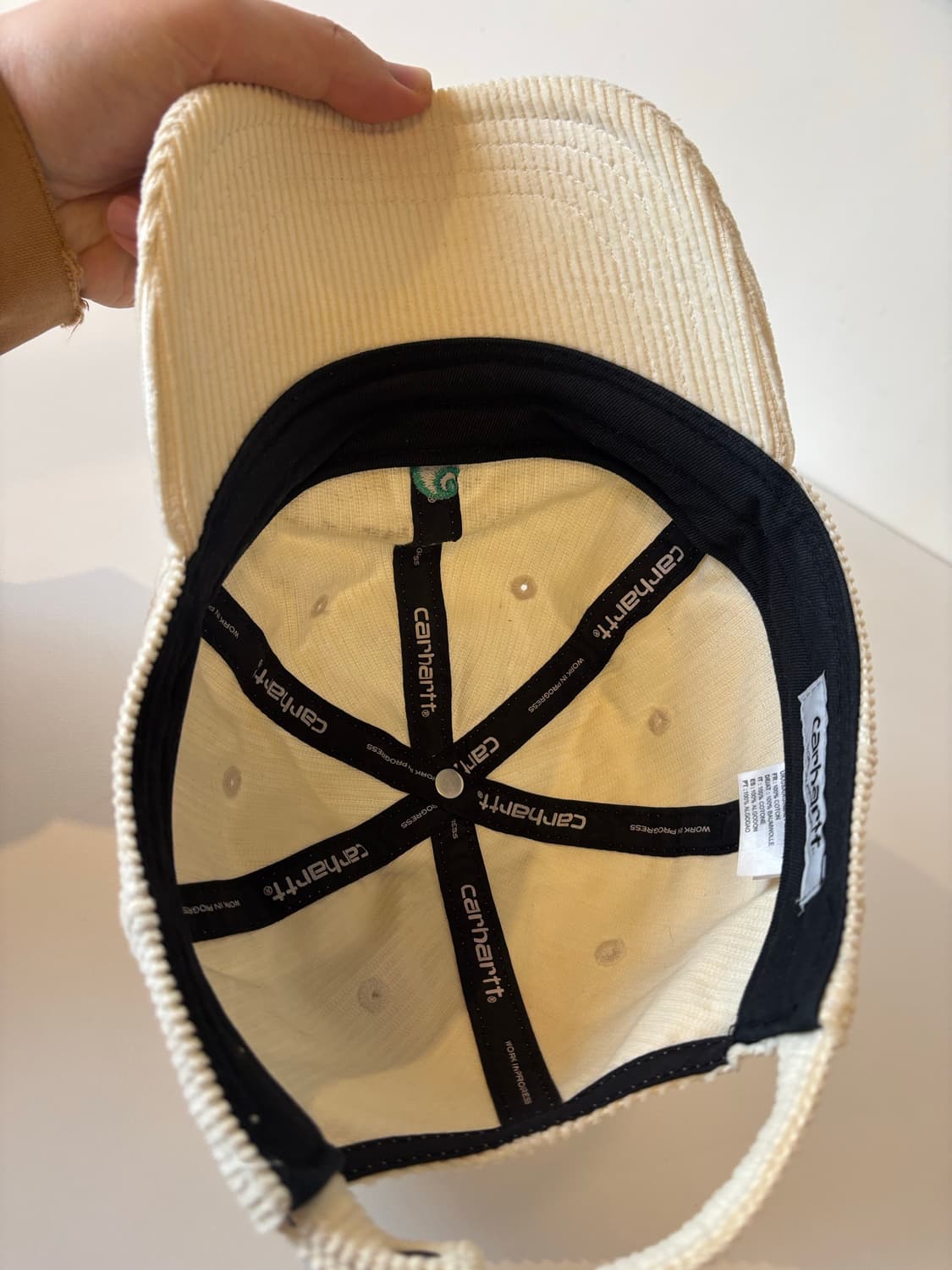 칼하트 코듀로이 볼캡 아이보리 상품이미지7