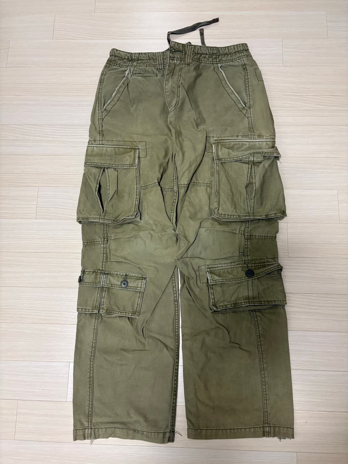 카키 카고 바지 상품이미지1