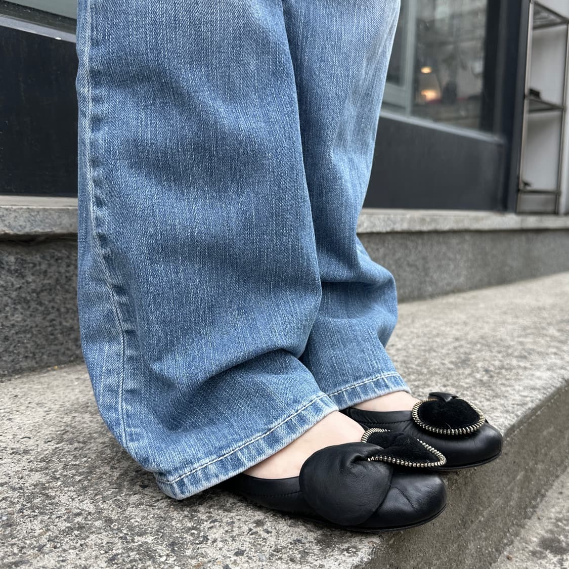 00s 풀박스 씨 바이 끌로에 지퍼 리본 플랫 슈즈 상품이미지1